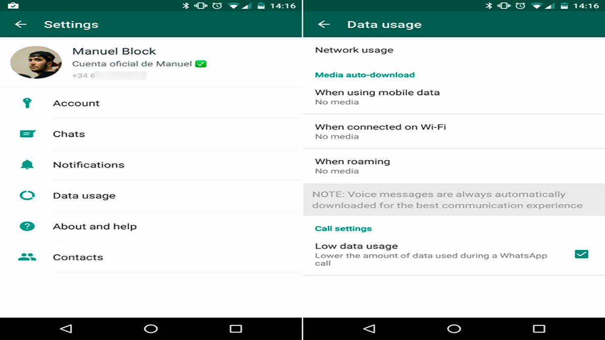 Así será el nuevo menú de ajustes de WhatsApp en Android