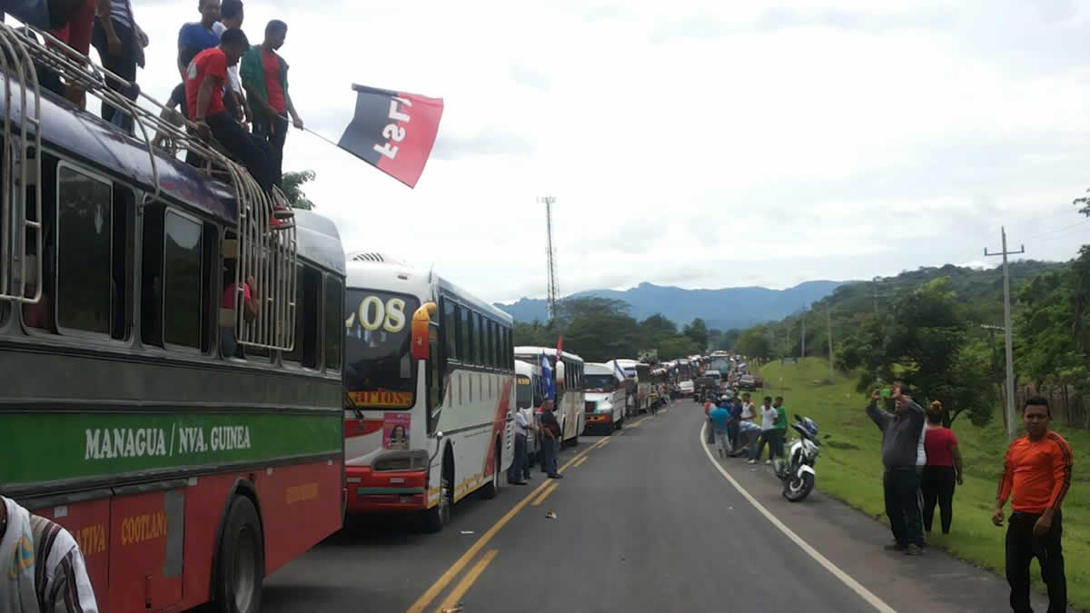 Caravanas de todo el país viajan a Managua a conmemorar el 37/19
