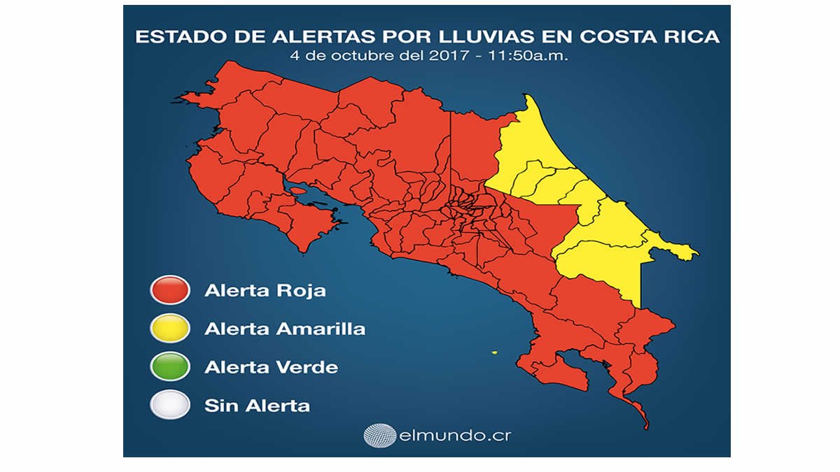 Costa Rica Declara Alerta Roja Por Intensas Lluvias En Su Territorio