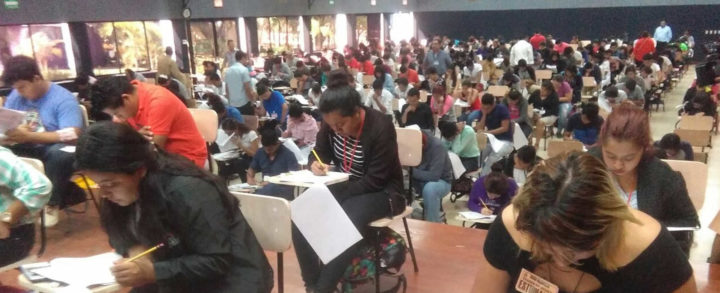 Bachilleres realizan examen de admisión en la UNAN-Managua