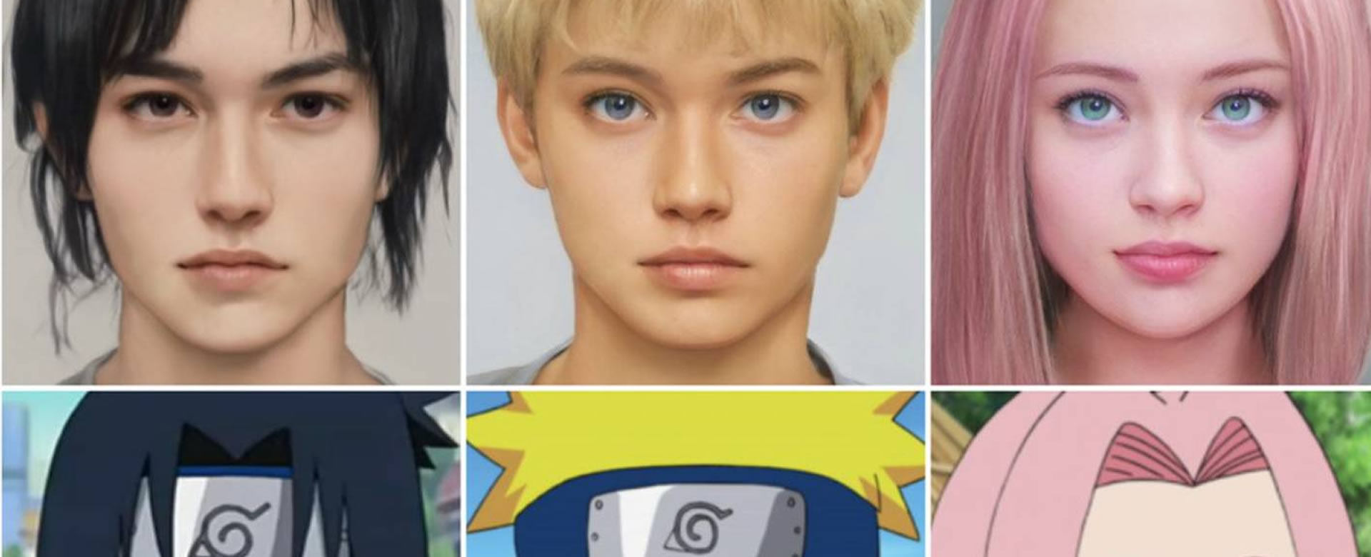 Crean sorprendentes retratos realistas de Naruto, Sakura y Sasuke